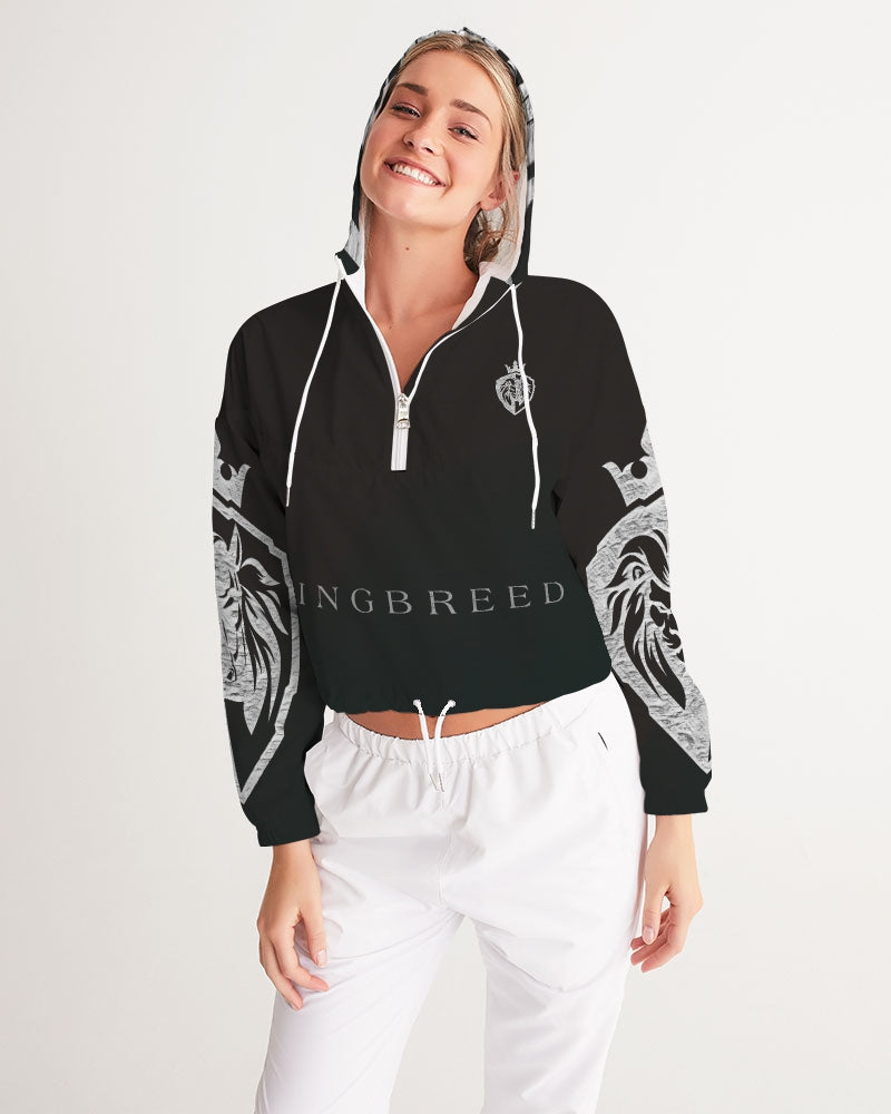 KINGBREED BLACK ICE Women's Cropped Windbreaker