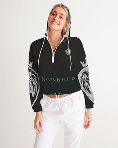 KINGBREED BLACK ICE Women's Cropped Windbreaker