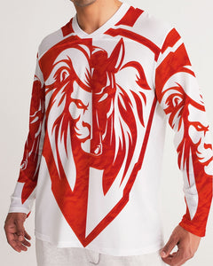 KINGBREED SIMPLICITY RED SKY Men's Long Sleeve Sports Jersey