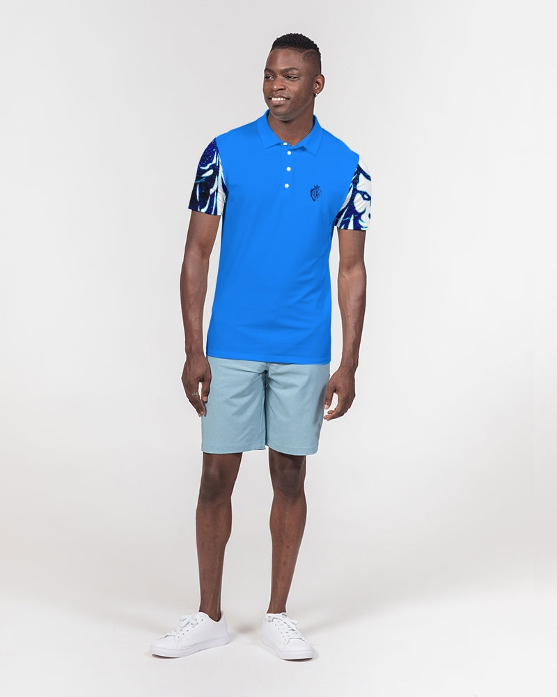 KINGBREED SIMPLICITY ROYAL BLUE Men's Slim Fit Short Sleeve Polo