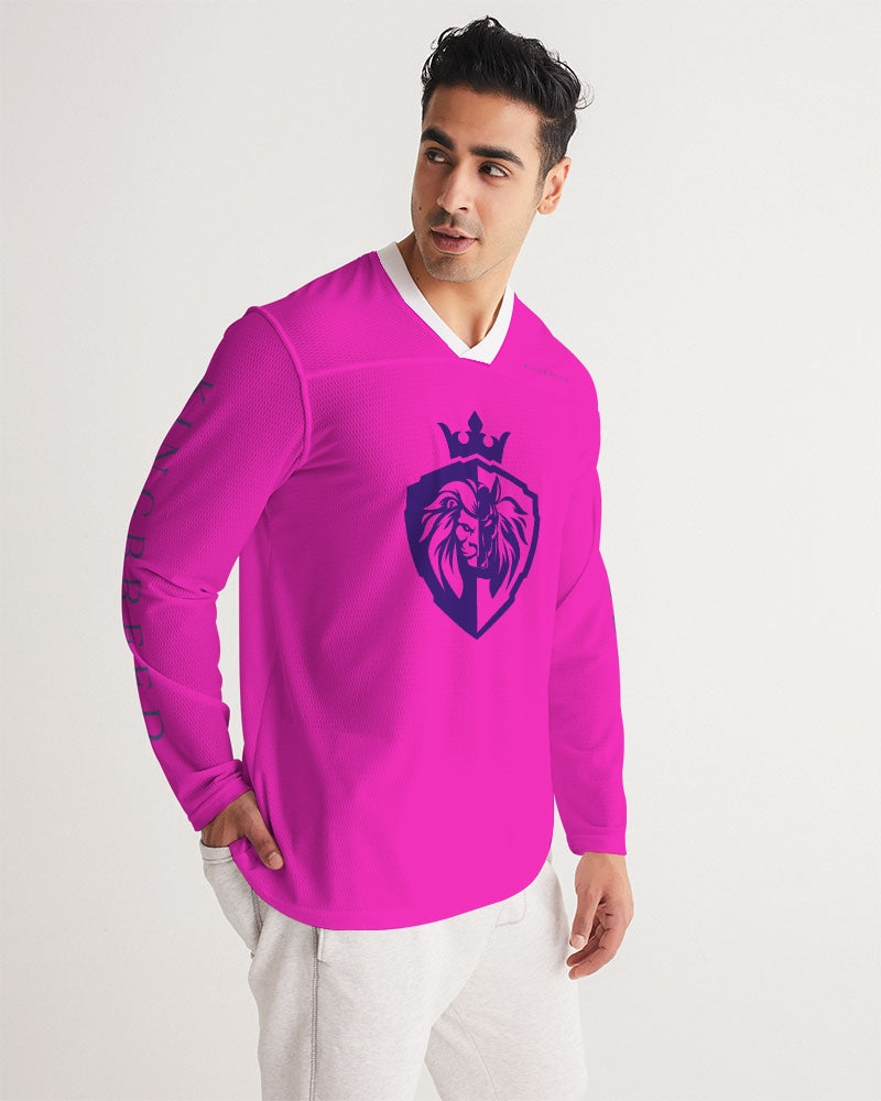 KINGBREED PINK Men's Long Sleeve Sports Jersey
