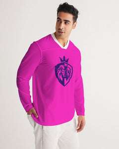 KINGBREED PINK Men's Long Sleeve Sports Jersey
