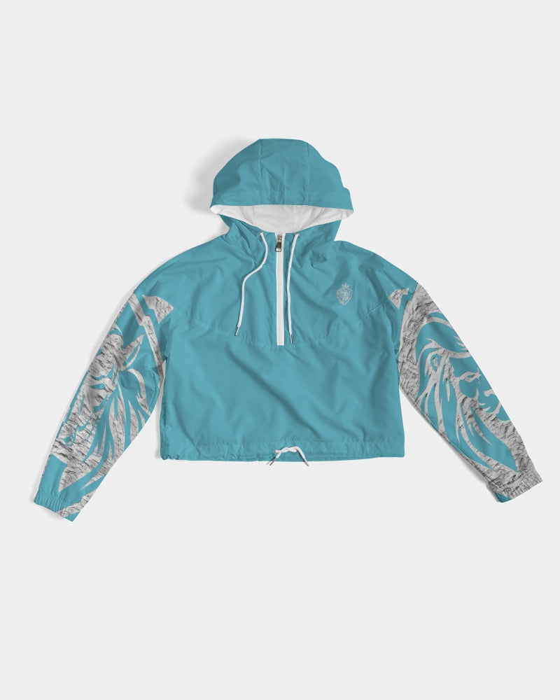 KINGBREED BLUE WATER Women's Cropped Windbreaker