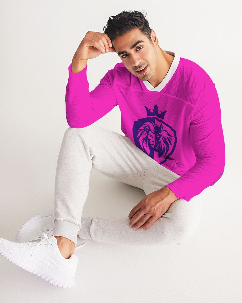 KINGBREED PINK Men's Long Sleeve Sports Jersey