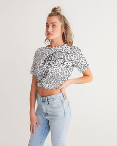 We Are Together Women's Twist-Front Cropped Tee