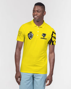Kingbreed Unleashed Sports JK7 Edition Gold Men's Slim Fit Short Sleeve Polo
