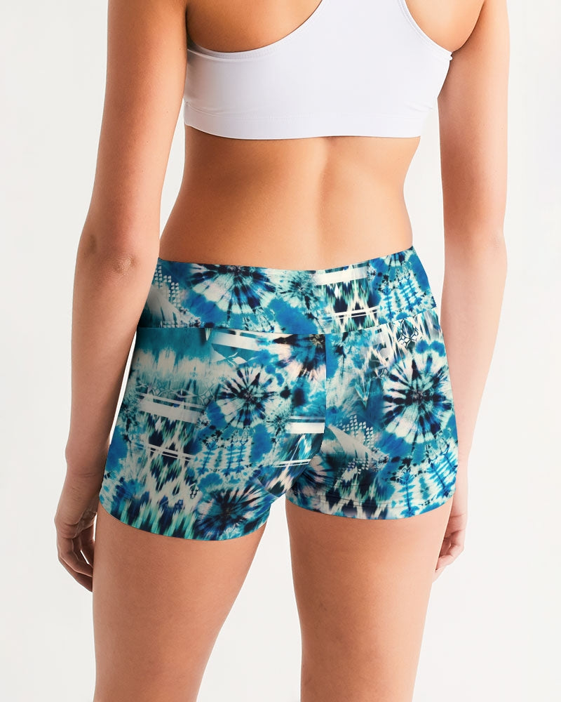 Snowflake Women's Mid-Rise Yoga Shorts