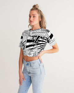 Retro Comic Women's Twist-Front Cropped Tee