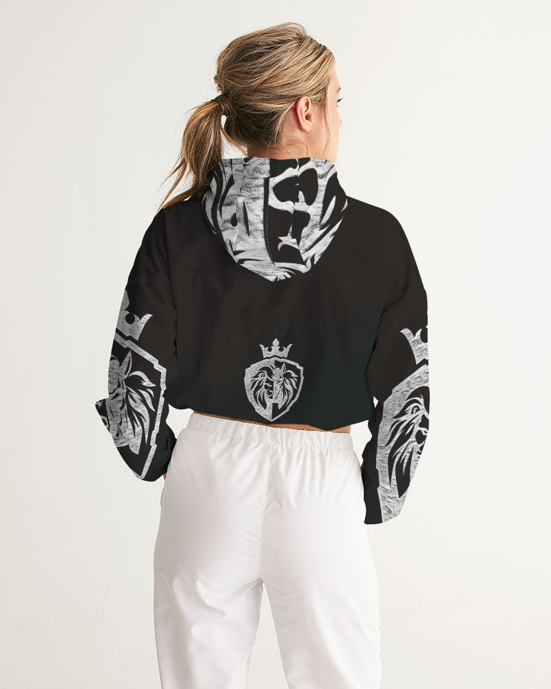 KINGBREED BLACK ICE Women's Cropped Windbreaker