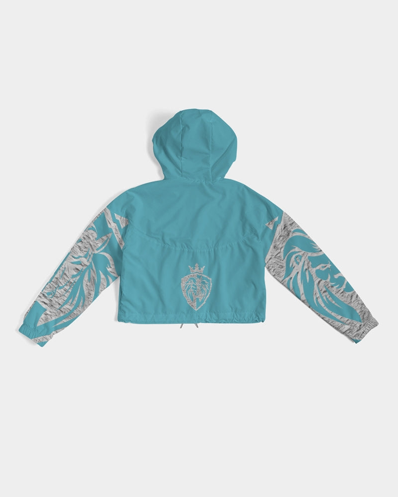 KINGBREED BLUE WATER Women's Cropped Windbreaker