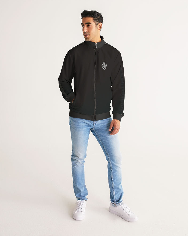 KINGBREED BLACK ICE Men's Stripe-Sleeve Track Jacket