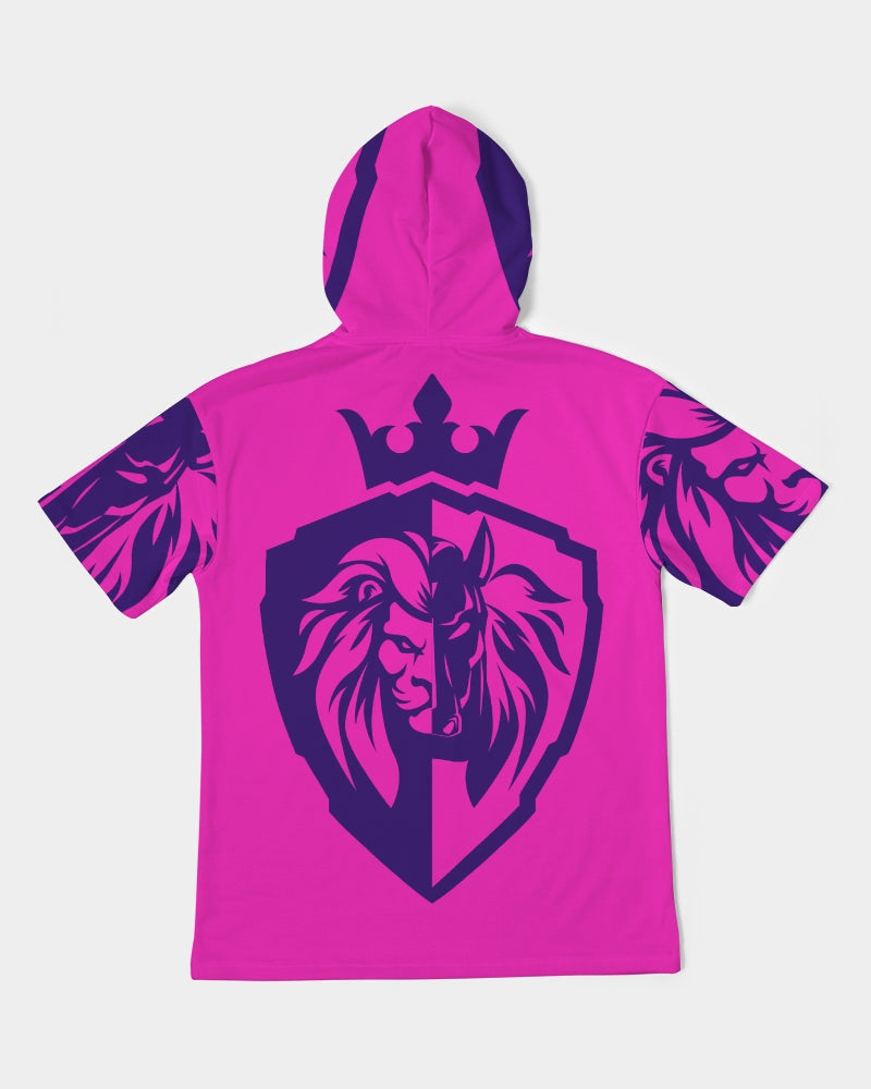 KINGBREED PINK Men's Premium Heavyweight Short Sleeve Hoodie