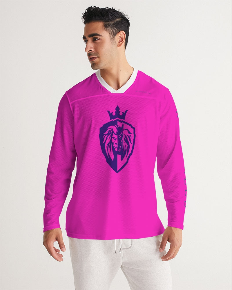 KINGBREED PINK Men's Long Sleeve Sports Jersey