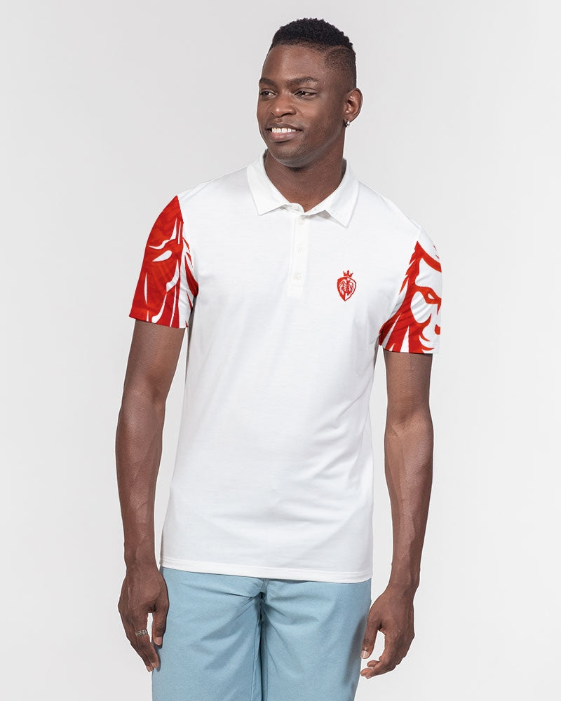 KINGBREED SIMPLICITY RED SKY Men's Slim Fit Short Sleeve Polo