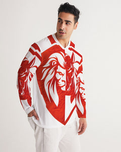 KINGBREED SIMPLICITY RED SKY Men's Long Sleeve Sports Jersey