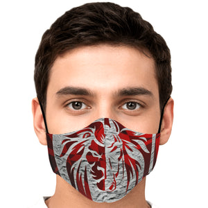 Kingbreed Face mask Red Rose Gray