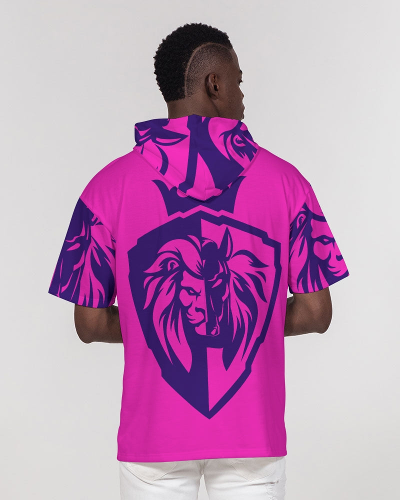 KINGBREED PINK Men's Premium Heavyweight Short Sleeve Hoodie