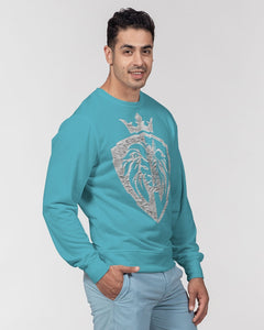 KINGBREED BLUE WATER Men's Classic French Terry Crewneck Pullover