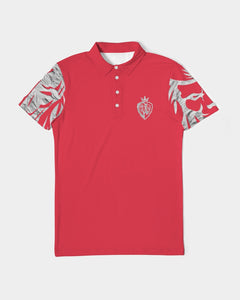 KINGBREED SIMPLICITY RED Men's Slim Fit Short Sleeve Polo