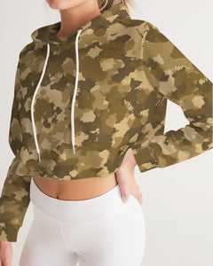 Military Pattern Women's Cropped Hoodie