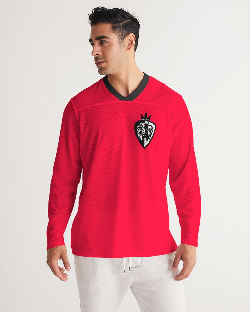 KINGBREED CLASSIC CRAYON RED Men's Long Sleeve Sports Jersey