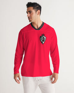 KINGBREED CLASSIC CRAYON RED Men's Long Sleeve Sports Jersey