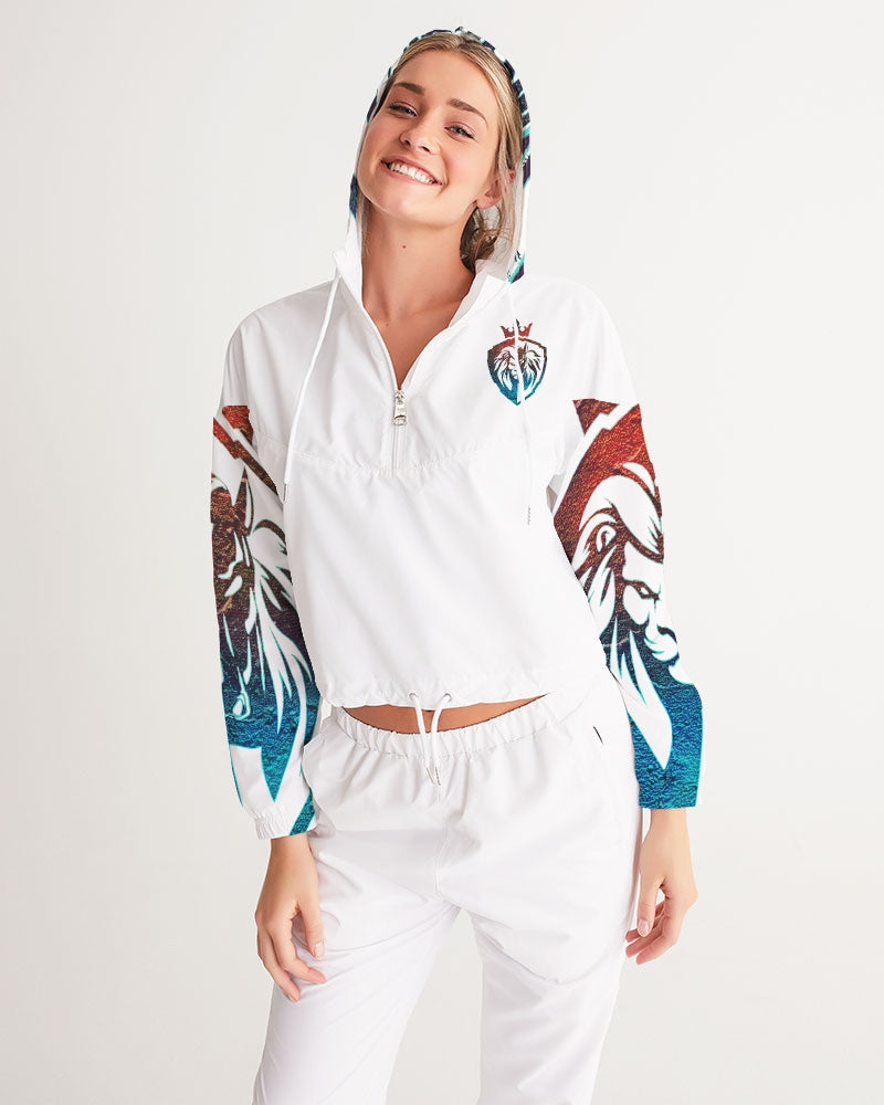 KINGBREED LEOMUS FIRE & ICE Women's Cropped Windbreaker