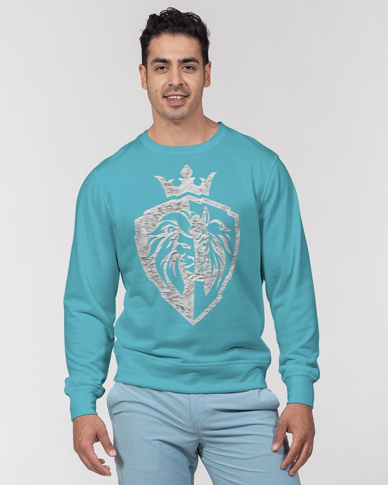 KINGBREED BLUE WATER Men's Classic French Terry Crewneck Pullover