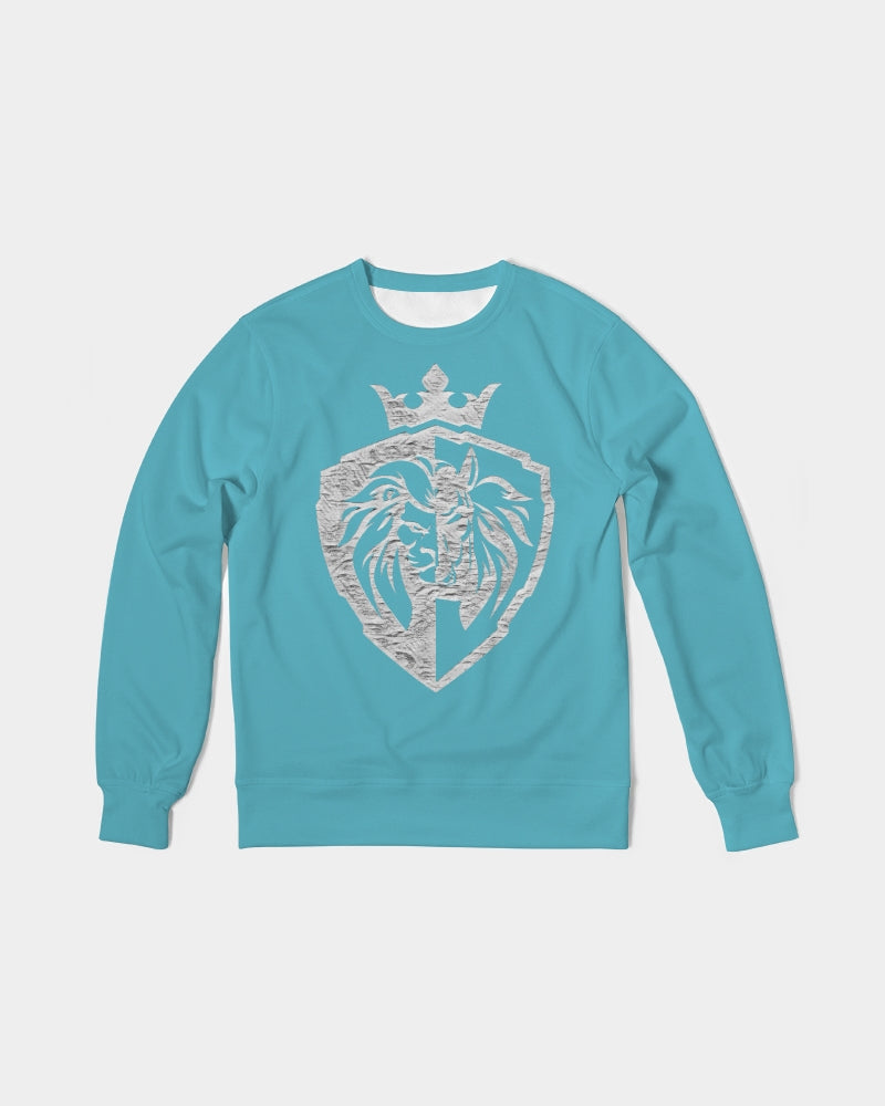 KINGBREED BLUE WATER Men's Classic French Terry Crewneck Pullover