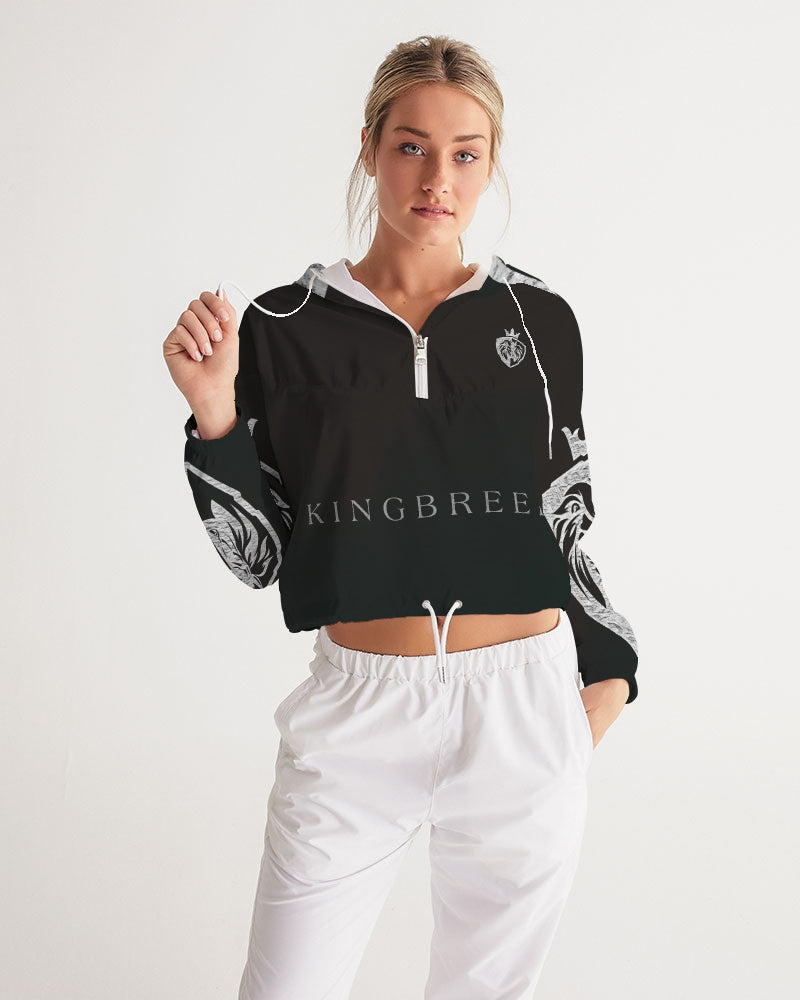 KINGBREED BLACK ICE Women's Cropped Windbreaker