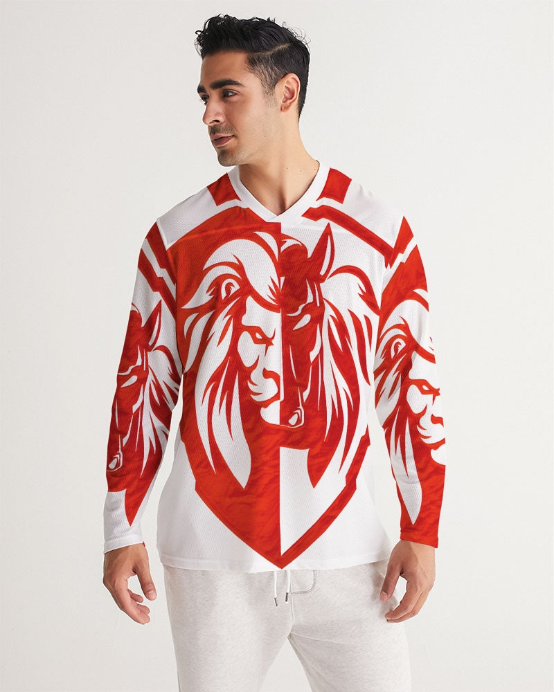 KINGBREED SIMPLICITY RED SKY Men's Long Sleeve Sports Jersey