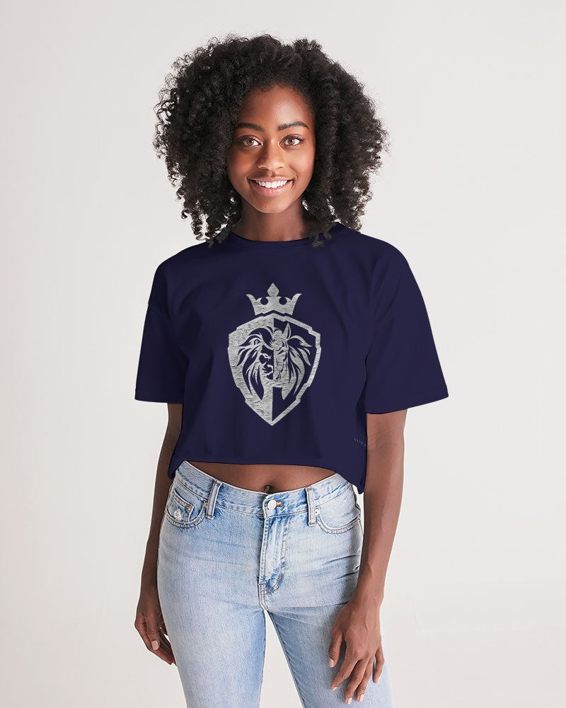 KINGBREED D. BLUE EDITION Women's Lounge Cropped Tee