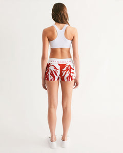 KINGBREED SIMPLICITY RED SKY Women's Mid-Rise Yoga Shorts