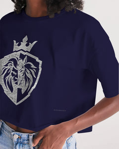 KINGBREED D. BLUE EDITION Women's Lounge Cropped Tee