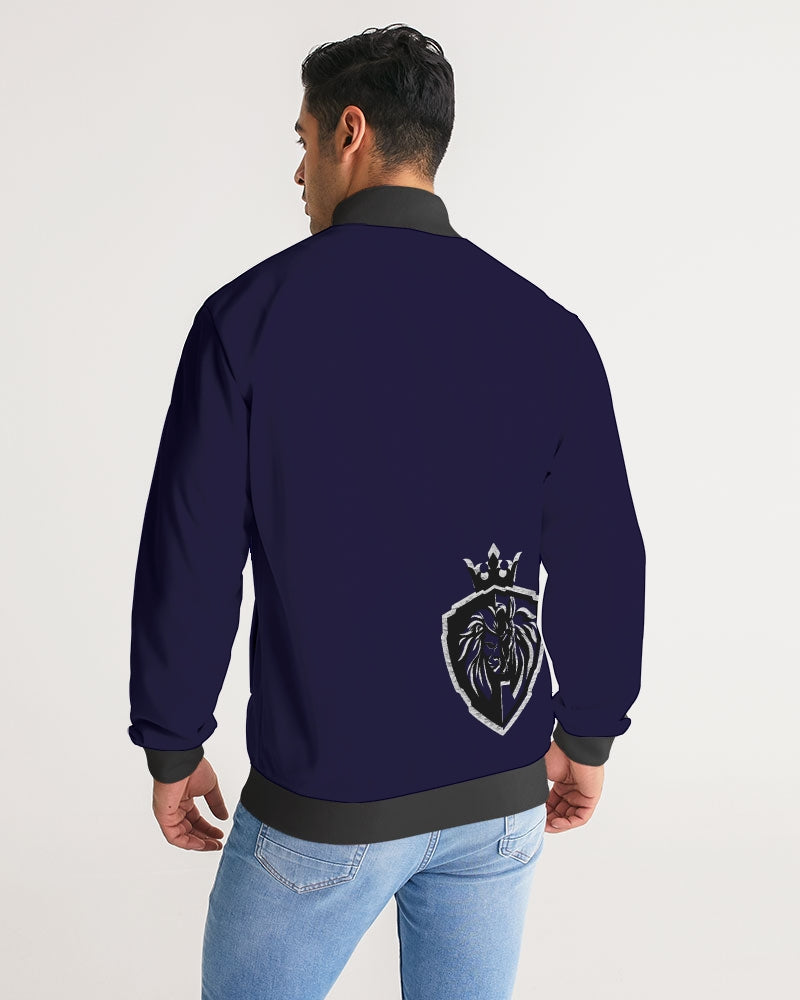 KINGBREED D. BLUE EDITION Men's Stripe-Sleeve Track Jacket