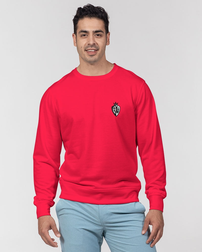 KINGBREED CLASSIC CRAYON RED Men's Classic French Terry Crewneck Pullover