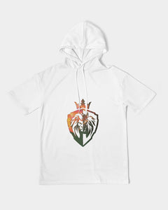 KINGBREED LUX ORIGINAL WHITE Men's Premium Heavyweight Short Sleeve Hoodie