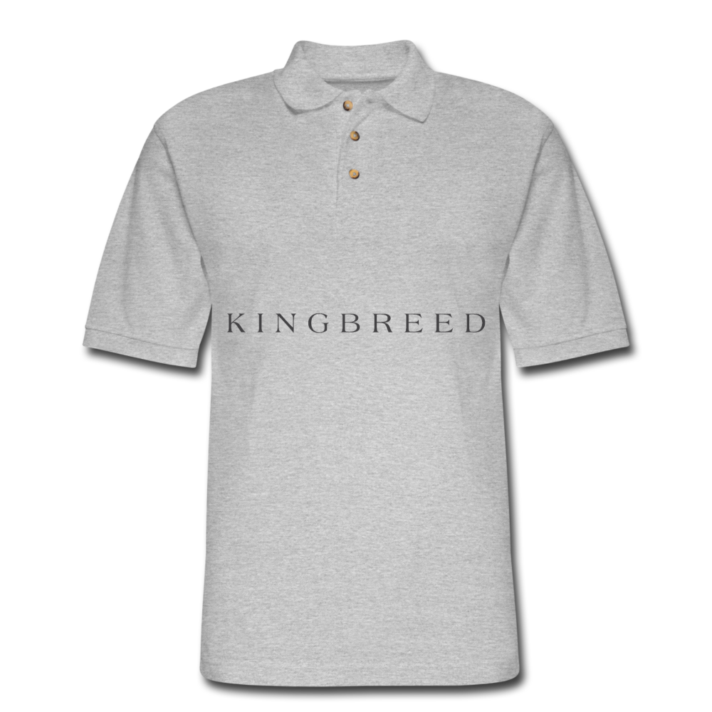 King Classic Polo Stamp - heather gray