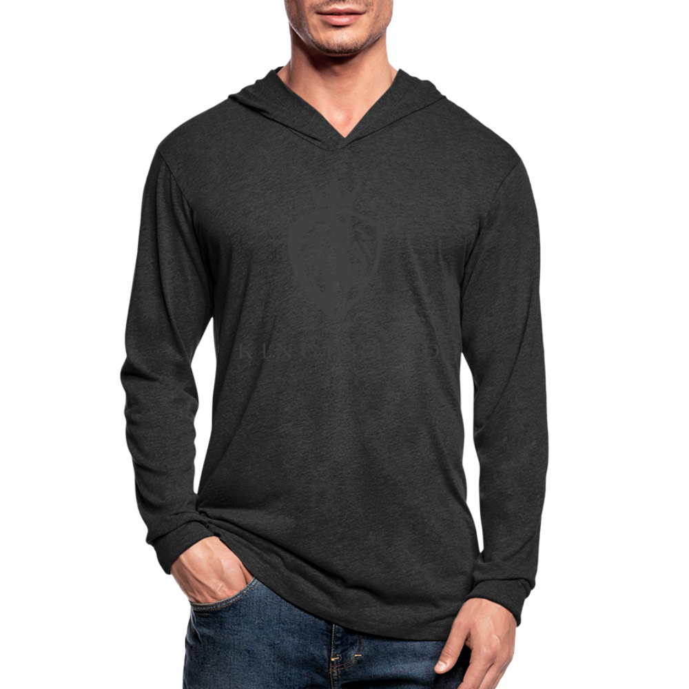 King Classic Unisex Tri-Blend Hoodie Shirt - heather black
